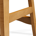 Барный стул со спинкой и подлокотниками на 4-х деревянных ножках Кремовый Велюр Ava Charm варинант исполнения - 7 | Loft Concept во Владивостоке