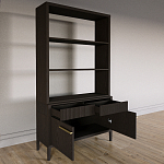 Стеллаж Primo с ящиками Темный орех варинант исполнения - 7 | Loft Concept во Владивостоке