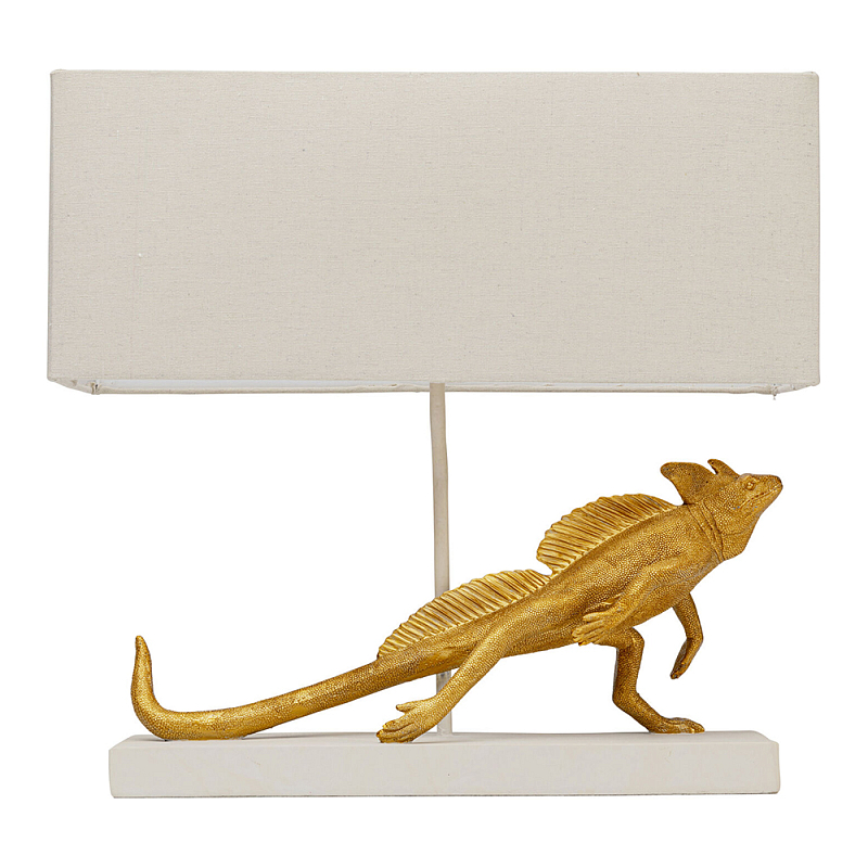 Настольная лампа Золотая Игуана Бежевый Золотой во Владивостоке | Loft Concept 
