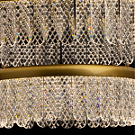 Люстра двухъярусная с золотого цвета и прозрачными подвесками Pettico варинант исполнения - 5 | Loft Concept во Владивостоке