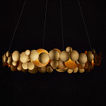 Люстра круглая из многослойных золотых дисков Metal Disc Chandelier варинант исполнения - 6 | Loft Concept во Владивостоке