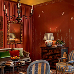 Обои с вышивкой ручной работы Ceres Original colourway on wool sateen варинант исполнения - 2 | Loft Concept во Владивостоке