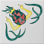 Плитка дизайнерская Драконий фрукт варинант исполнения - 2 | Loft Concept во Владивостоке