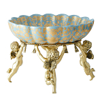 Чаша с орнаментом на бронзовых ножках в виде ангелов Eden Garden варинант исполнения - 1 | Loft Concept во Владивостоке