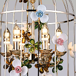 Люстра в виде клетки с цветами Flower Cell варинант исполнения - 2 | Loft Concept во Владивостоке