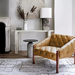 Дизайнерский журнальный стол с чёрной круглой столешницей Visanyp варинант исполнения - 3 | Loft Concept во Владивостоке