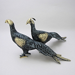 Статуэтка бронзовая пара Павлины синие Bronze Birds варинант исполнения - 2 | Loft Concept во Владивостоке