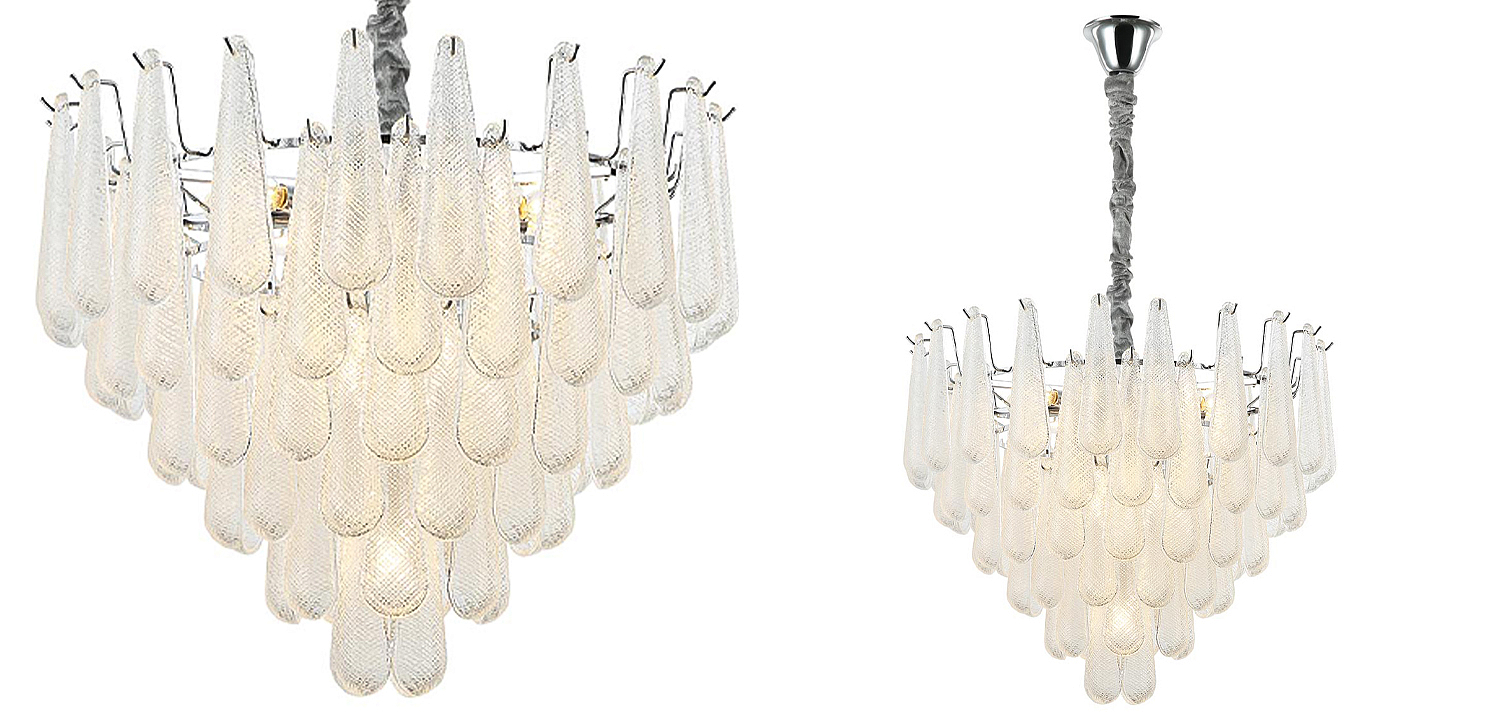 Люстра Textured Glass Drops Chandelier 19 Люстра Textured Glass Drops Chandelier 19 - Loft-Concept во Владивостоке