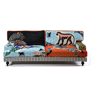 Диван с цветным принтом Qalakabusha Sofa