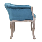 Кресло низкое в стиле прованс Louis French Armchair blue velour варинант исполнения - 1 | Loft Concept во Владивостоке