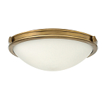 Потолочный светильник цвета латунь с полусферическим матовым белым плафоном Hinkley варинант исполнения - 4 | Loft Concept во Владивостоке