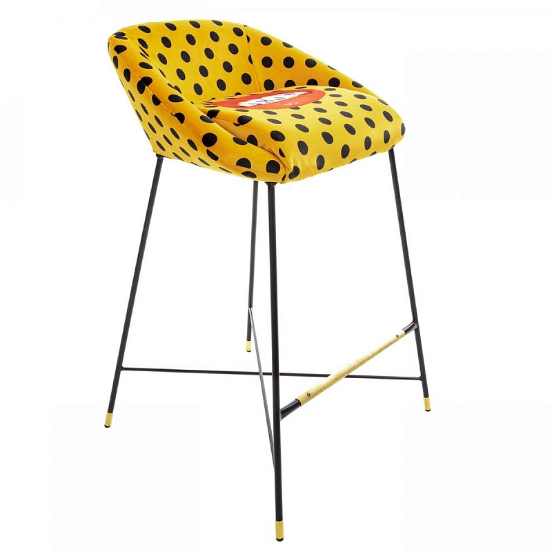 Барный стул Seletti High Stool Shit Черный Желтый Барный стул Seletti High Stool Shit Черный Желтый во Владивостоке | Loft Concept