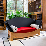 Дизайнерский диван с двумя подушками-валиками Poltronova Mitzi Sofa варинант исполнения - 7 | Loft Concept во Владивостоке