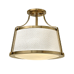 Потолочный светильник со светлым текстильным абажуром Hinkley варинант исполнения - 5 | Loft Concept во Владивостоке