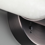 Бра с вытянутым цилиндрическим плафоном из белого алебастра на круглом основании Темная Латунь Cryptocrystalline Stone варинант исполнения - 3 | Loft Concept во Владивостоке