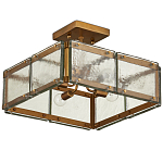 Потолочный светильник квадратный из толстого литого стекла Cast Glass варинант исполнения - 5 | Loft Concept во Владивостоке
