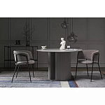 Стул полукруглый с каркасом из металла и мягким сиденьем и спинкой Soft Chenille варинант исполнения - 3 | Loft Concept во Владивостоке