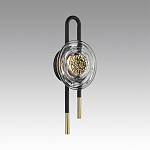 Бра черного цвета с круглым прозрачным стеклянным плафоном Virelia  варинант исполнения - 2 | Loft Concept во Владивостоке