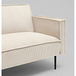 Диван современный вельветовый прямой Worcester Молочный варинант исполнения - 3 | Loft Concept во Владивостоке