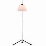 Торшер с черным наклонным корпусом и конусовидным абажуром Black Tripod варинант исполнения - 3 | Loft Concept во Владивостоке