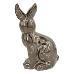 Статуэтка заяц из текстурированной терракоты и покрытый глянцевой краской под бронзу Rabbit Charm  варинант исполнения - 2 | Loft Concept во Владивостоке