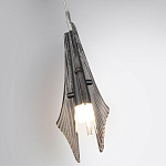 Подвесной светильник с черной металлической основой и рельефным плафоном Glass Pod варинант исполнения - 6 | Loft Concept во Владивостоке