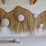 Большая дизайнерская Инсталляция из соломы RAFFIA Installation  варинант исполнения - 2 | Loft Concept во Владивостоке