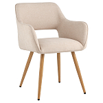 Стул в рогожке бежевого цвета NEASAN STOOL варинант исполнения - 1 | Loft Concept во Владивостоке