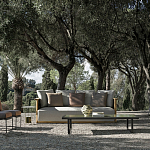 Дизайнерский уличный диван из массива дерева с плетеной спинкой PALINFRASCA Sofa варинант исполнения - 17 | Loft Concept во Владивостоке