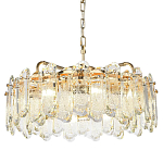 Люстра подвесная круглая с хрустальными овальными подвесками Harmonica варинант исполнения - 1 | Loft Concept во Владивостоке