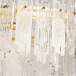 Люстра круглая с прозрачными стержнями разной длины Textured Glass Chandelier варинант исполнения - 4 | Loft Concept во Владивостоке