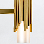 Люстра цвета латунь с 4-мя матовыми цилиндрическими плафонами Elstead Lighting варинант исполнения - 4 | Loft Concept во Владивостоке