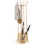 Напольная вешалка с корзиной из ротанга Trina Wicker Floor Hanger варинант исполнения - 1 | Loft Concept во Владивостоке