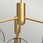 Люстра с 3-мя прозрачными полусферическими плафонами из стекла Alora Mood варинант исполнения - 3 | Loft Concept во Владивостоке