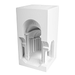 Встраиваемый в стену гипсовый светильник под покраску с арками и рельефными колоннами Antiquity Athena варинант исполнения - 2 | Loft Concept во Владивостоке