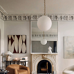 Подвесной светильник в форме шара из белого текстурного стекла Atmosphere варинант исполнения - 3 | Loft Concept во Владивостоке