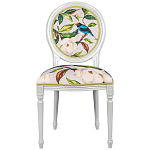 Стул светло-серый из натурального бука с изображением птицы в саду Blooming Birds варинант исполнения - 1 | Loft Concept во Владивостоке