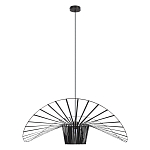 Подвесной светильник чёрного цвета с металлическим каркасом в форме веера Friture Vertigo Pendant варинант исполнения - 1 | Loft Concept во Владивостоке