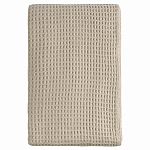 Плед из шерсти бежевого цвета с бахромой Waffle Comfort варинант исполнения - 1 | Loft Concept во Владивостоке