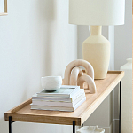 Консоль деревянной столешницей и полкой Wooden Table Top and Shelf варинант исполнения - 4 | Loft Concept во Владивостоке