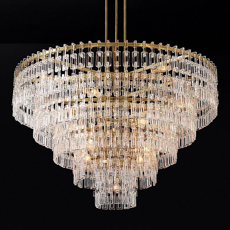 Люстра Marignan Round Chandelier 120 Прозрачное Стекло Золотой Люстра Marignan Round Chandelier 120 Прозрачное Стекло Золотой во Владивостоке | Loft Concept