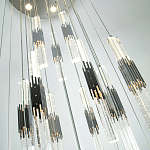 Люстра с прямоугольными плафонами из хрусталя Esme Rectangular Crystal Chrome Chandelier варинант исполнения - 3 | Loft Concept во Владивостоке
