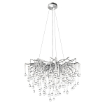 Люстра подвесная с прозрачными стеклянными подвесками в форме капель Диаметр 60 см Droplet Chandelier варинант исполнения - 10 | Loft Concept во Владивостоке