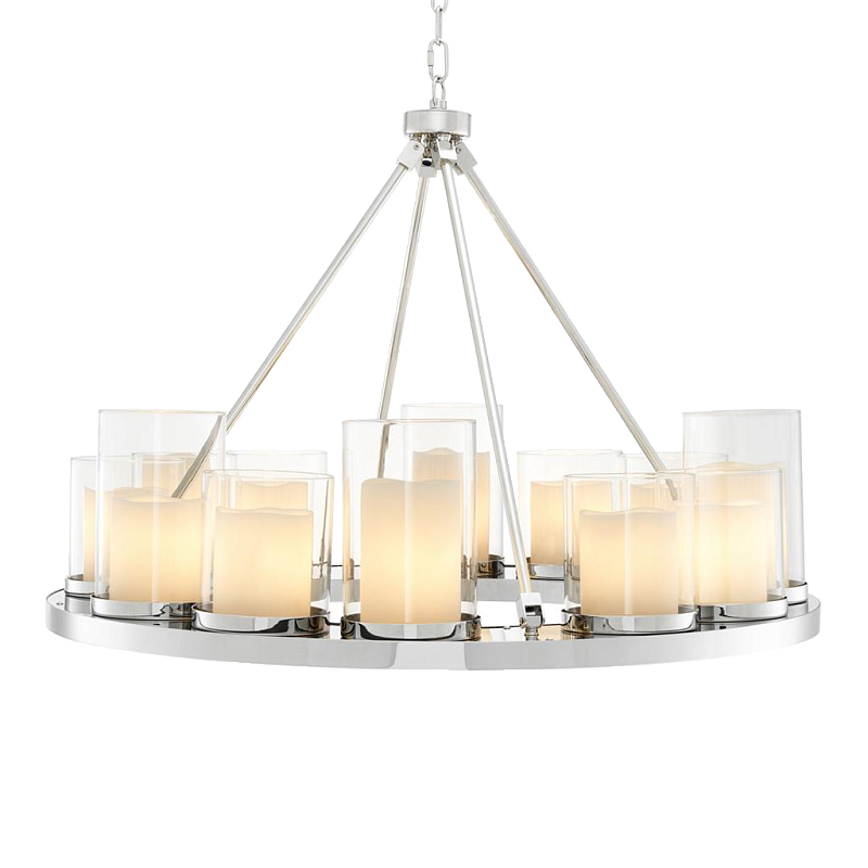 Люстра Chandelier Summit Сircle Нержавеющая сталь Прозрачный (Transparent) Белый Люстра Chandelier Summit Сircle Нержавеющая сталь Прозрачный (Transparent) Белый во Владивостоке | Loft Concept
