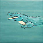 Плитка с узором Крокодил байдарочник варинант исполнения - 3 | Loft Concept во Владивостоке