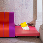 Дизайнерский кофейный стол на круглых ножках Poltronova T02 Pink Coffee Table варинант исполнения - 12 | Loft Concept во Владивостоке