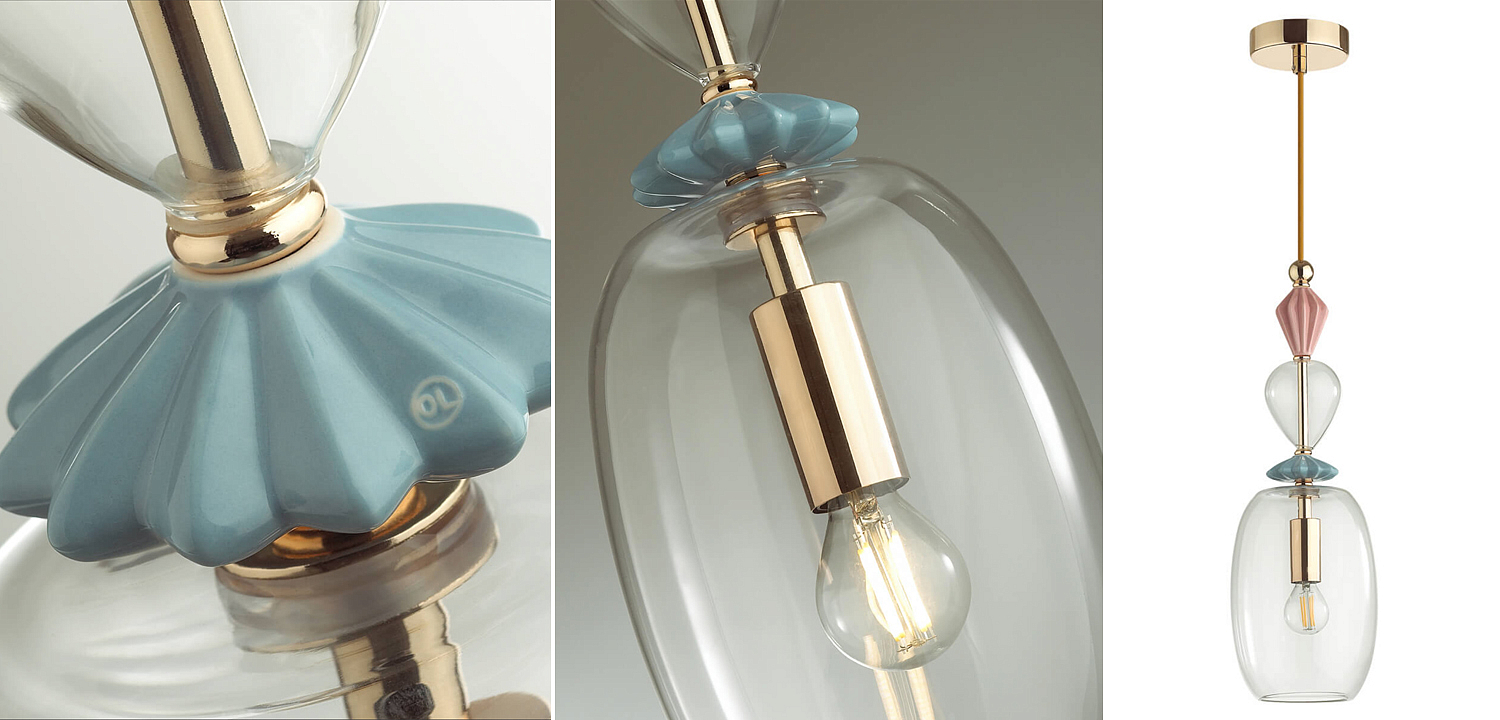 Подвесной светильник Iris Glas hanging lamp candy B Подвесной светильник Iris Glas hanging lamp candy B - Loft-Concept во Владивостоке