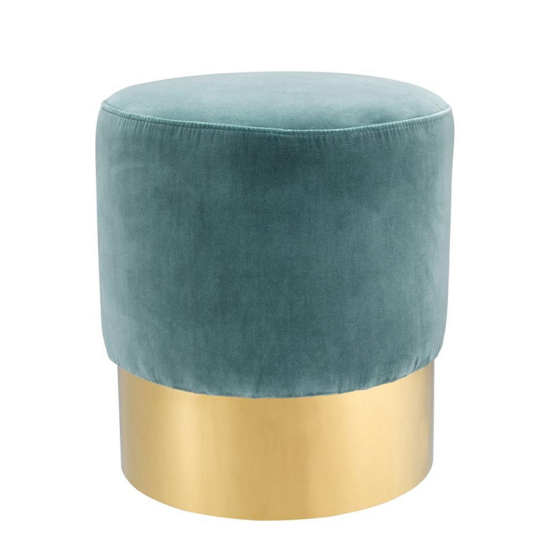 Пуф Stool Pall Mall Бирюзовый Золотой Пуф Stool Pall Mall Бирюзовый Золотой во Владивостоке | Loft Concept