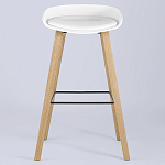Барный стул на ножках из натурального дерева Boras White варинант исполнения - 3 | Loft Concept во Владивостоке