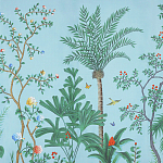 Обои ручная роспись Amazonia Duck Egg варинант исполнения - 3 | Loft Concept во Владивостоке